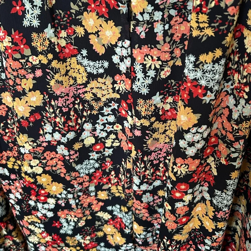 Madewell Black Floral Maxi Dress Size 6